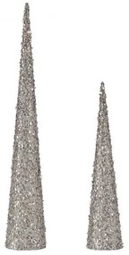 Χριστουγεννιάτικο Στολίδι Krist+ 193YYX38-MNCA-4 Λευκό πούλιες Χριστουγεννιάτικο στεφάνι 9,5 x 60 x 9,5 cm Κώνοι