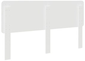 vidaXL Κεφαλάρι με κεφαλάρι Λαμπερό Λευκό 200 cm Επεξεργασμένο ξύλο