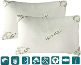 Stewehome Σετ 2 τεμαχίων μαξιλάρια από αλόη βέρα 1200 γραμμάρια 50x70 cm