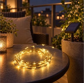 ΣΥΡΜΆΤΙΝΑ &amp; PVC ΛΑΜΠΆΚΙΑ LED SOLAR WIRE LIGHTING 200LED CZ6540100