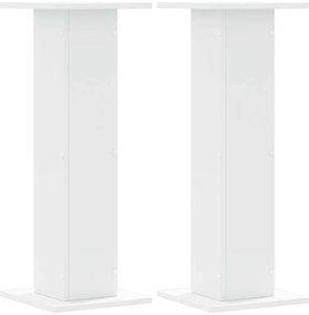 vidaXL Βάσεις Ηχείων 2 Τεμ. Λευκή 30x30x80 εκ. Επεξ. Ξύλο