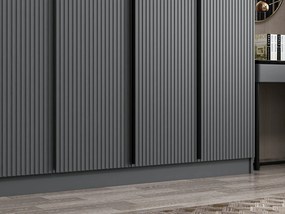 Επταφυλλη Ντουλαπα Ανθρακι KALEO PLUS 52x315x210