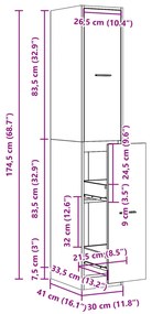 ΣΥΡΤΑΡΙΕΡΑ ΓΕΝΙΚΗΣ ΧΡΗΣΗΣ ΜΑΥΡΟ 30X41X174,5 ΕΚ. ΕΠΕΞ. ΞΥΛΟ 3309628