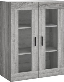 vidaXL Ντουλάπι Γκρι Sonoma 69,5 x 34 x 180 εκ. Επεξεργασμένο Ξύλο