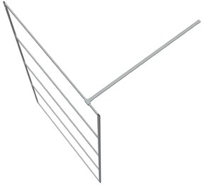 vidaXL Διαχωριστικό Ντουζιέρας Ασημί 115x195 εκ. από Διαυγές Γυαλί ESG