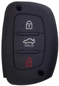 Θήκη κλειδιού για αυτοκίνητα Hyundai 1007-05, εύκαμπτη, μαύρη