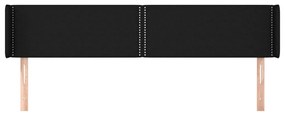 vidaXL Κεφαλάρι με Πτερύγια Μαύρο 203x16x78/88 εκ. Υφασμάτινο