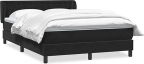vidaXL Κρεβάτι Boxspring με Στρώμα Μαύρο 160x210 εκ. Βελούδινο