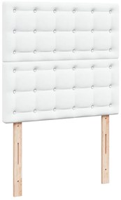 Οθωμανικό κρεβάτι με στρώματα &amp; LEDs Καθαρό λευκό Faux Leather 3314509