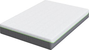 vidaXL Στρώμα Λευκό και Γκρι 140 x 200 cm Ζακάρ ύφασμα