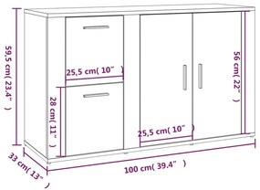 ΝΤΟΥΛΑΠΙ ΓΥΑΛΙΣΤΕΡΟ ΛΕΥΚΟ 100X33X59,5 ΕΚ. ΕΠΕΞΕΡΓΑΣΜΕΝΟ ΞΥΛΟ 820998