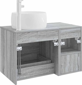 vidaXL Σετ Επίπλων Μπάνιου 2 pcs Γκρι Sonoma Επεξεργασμένο Ξύλο