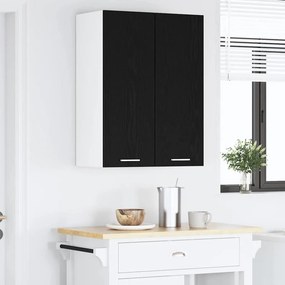 vidaXL Κρεμαστό ντουλάπι 2 pcs Μαύρος Δρυς και Λευκό 30 x 31 x 80 εκ.