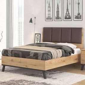 Κρεβάτι Nο69 150x200x100cm Honey-Brown Διπλό
