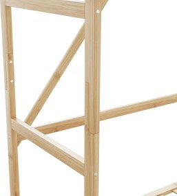 vidaXL Κρεμάστρα Ρούχων με Ράφια 80x40x175 εκ. Μπαμπού