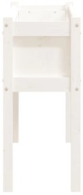 vidaXL Ζαρντινιέρα με Πόδια Λευκή 110x31x70 εκ. από Μασίφ Ξύλο Πεύκου