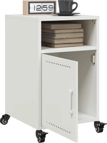 vidaXL Κομοδίνα 2 τεμ. Λευκό 36x39x59 εκ. από Χάλυβα