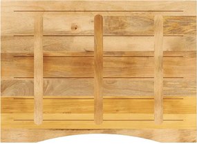 vidaXL Επιφάνεια Γραφείου Καμπύλη 100x80x2,5 εκ Μασίφ Ακατ. Μάνγκο