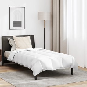 vidaXL Πάπλωμα με μαξιλάρι 2 pcs Λευκό 135 x 200 cm Πούπουλο