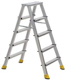 Σκάλα Double Step Perilla αλουμινίου 5+5 σκαλοπάτια 103εκ.-PER51087