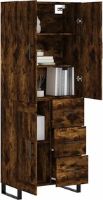 vidaXL Ντουλάπι Καπνιστή Δρυς 69,5x34x180 εκ. από Επεξεργασμένο Ξύλο