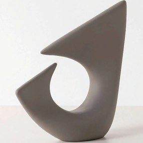 Διακοσμητικό Επιτραπέζιο CY0186 28x11x28cm Taupe Aberto Design Κεραμικό