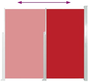 vidaXL Σκίαστρο Πλαϊνό Συρόμενο Κόκκινο 120 x 300 εκ.