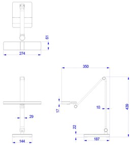 ΦΩΤΙΣΤΙΚΟ ΓΡΑΦΕΙΟΥ LED BLAIN PRO  ΜΑΥΡΟ ΜΑΤ ABS 35x43,9Υεκ.