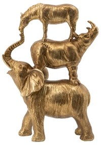 Artekko Etaetrut Διακοσμητικό Ζώα Της Ζούγκλας Μεταλλικό Χρυσό (26.5x12x36)cm - 77600