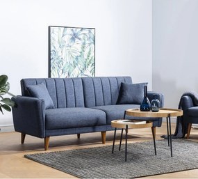 3-Seat Sofa-Bed Aqua - Dark Blue Dark Blue