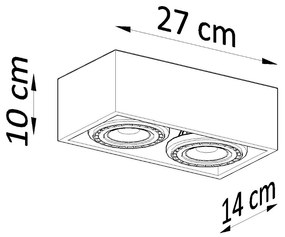 Sollux Φωτιστικό οροφής Quatro 2,ξύλο,2xGU10/40w