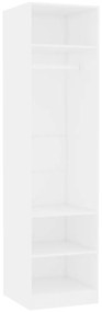 vidaXL Ντουλάπα Λευκή 50 x 50 x 200 εκ. από Επεξ. Ξύλο