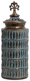 Βάζο 818694 373-121-640 16x16x47cm Bronze-Turquoise κεραμικο