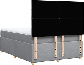 vidaXL Κρεβάτι Boxspring με Στρώμα Αν. Πράσινο 160x200εκ Υφασμάτινο