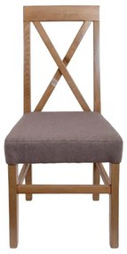 Καρέκλα Τραπεζαρίας ΤΧ Fylliana Grey Oak πόδια με Καφέ ύφασμα 43x44x98εκ. 2αδα 43x44x98 εκ.