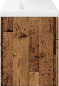 vidaXL Ντουλάπι Μπάνιου με Ενσωματωμένο Νιπτήρα Παλιό Ξύλο