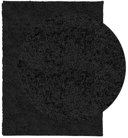 Χαλί Shaggy με Ψηλό Πέλος Μοντέρνο Μαύρο 300 x 400 εκ. - Μαύρο