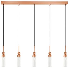 Φωτιστικό Οροφής - Ράγα 01480.12B 5xG9 100cm Copper Luma