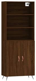 vidaXL Ντουλάπι Καφέ Δρυς 69,5 x 34 x 180 εκ. από Επεξεργασμένο Ξύλο
