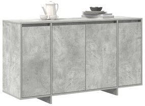vidaXL Πλαϊνό γραφείο Γκρι σκυροδέματος 135 x 41 x 69 cm