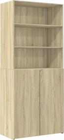 vidaXL Ντουλάπι Sonoma Δρυς 80x42,5x249 εκ. από Επεξεργασμένο Ξύλο