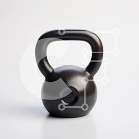 Intra Συλλεκτικό Ξύλινο Παζλ Plywood  4mm - Μαύρο Kettlebell σε ανοιχτόχρωμο φόντο Σε Ξύλινο Κουτί - Διαστάσεις: 10x10 cm – 25 κομμάτια