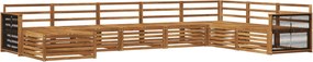 vidaXL Σειρά Καναπέ Εξωτερικού 8 pcs Φυσικό