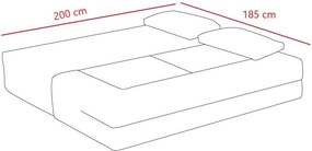 Διθέσιος Καναπές Κρεβάτι Ανθρακί VILORO 90x200x75