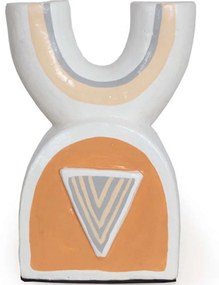 Διακοσμητικό Βάζο Sethos 0750023 18x9,5x26cm Multi Soulworks Clay