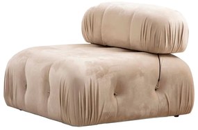 Πολυμορφικός καναπές Divine2 βελουτέ σε χρώμα σκούρο κρεμ 288/190x75εκ - Βελούδο - 071-001477
