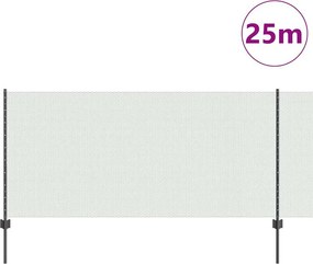 vidaXL Εξαγωνική Φράχτη με Στύλο 25 x 1 m PVC-Επικαλυμμένο Ατσάλι Γκρι