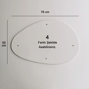 Καθρέπτης Λευκό MIDROR 76x2.2x50