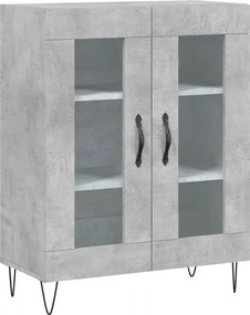 VidaXL Ντουλάπι Γκρι Σκυροδέματος 69,5x34x180 εκ. Επεξεργασμένο Ξύλο