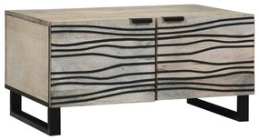 vidaXL Τραπεζάκι σαλονιού Άσπρο, Μαύρο 80 x 50 x 40 cm